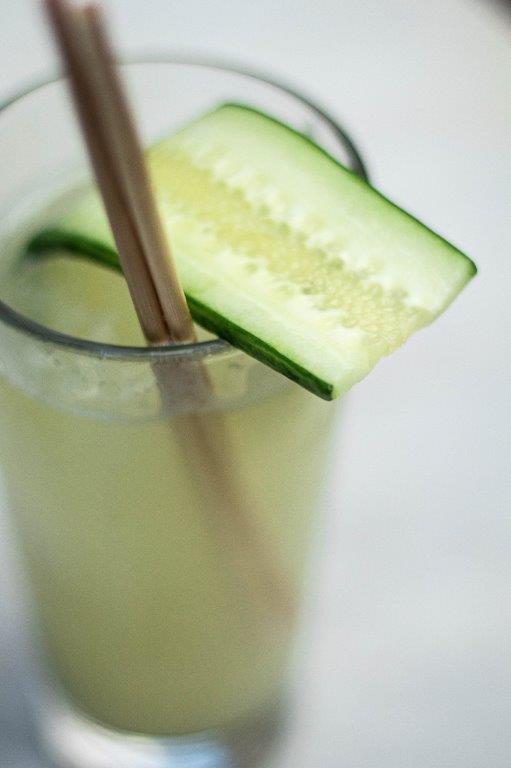 Cooling cucumber beverage